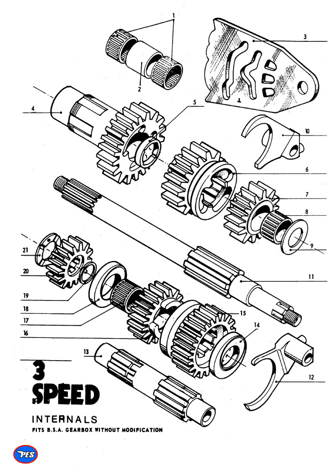 Gearbox Conversion Kit 3 Speed PES Catalogue Performance