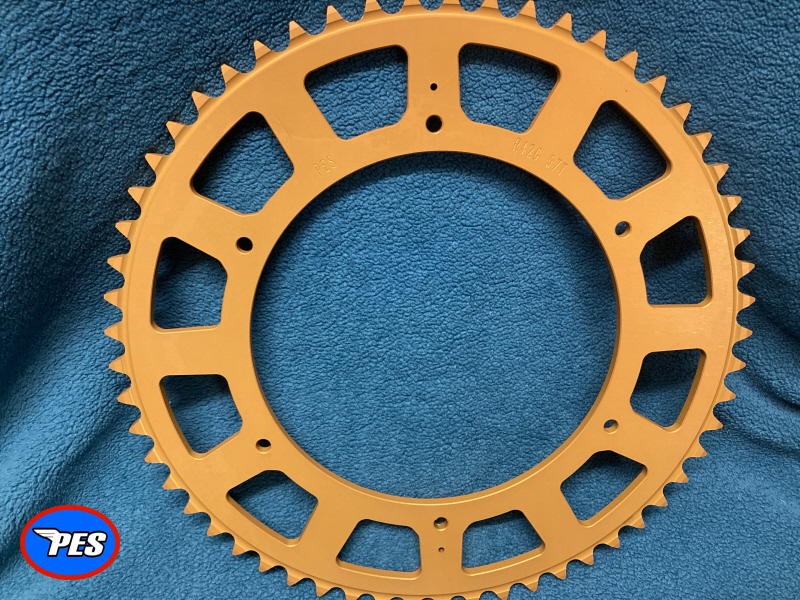 Tooth Pes PES Rear Sprocket 57 Tooth Round holes Grooved GOLD - Performance ...